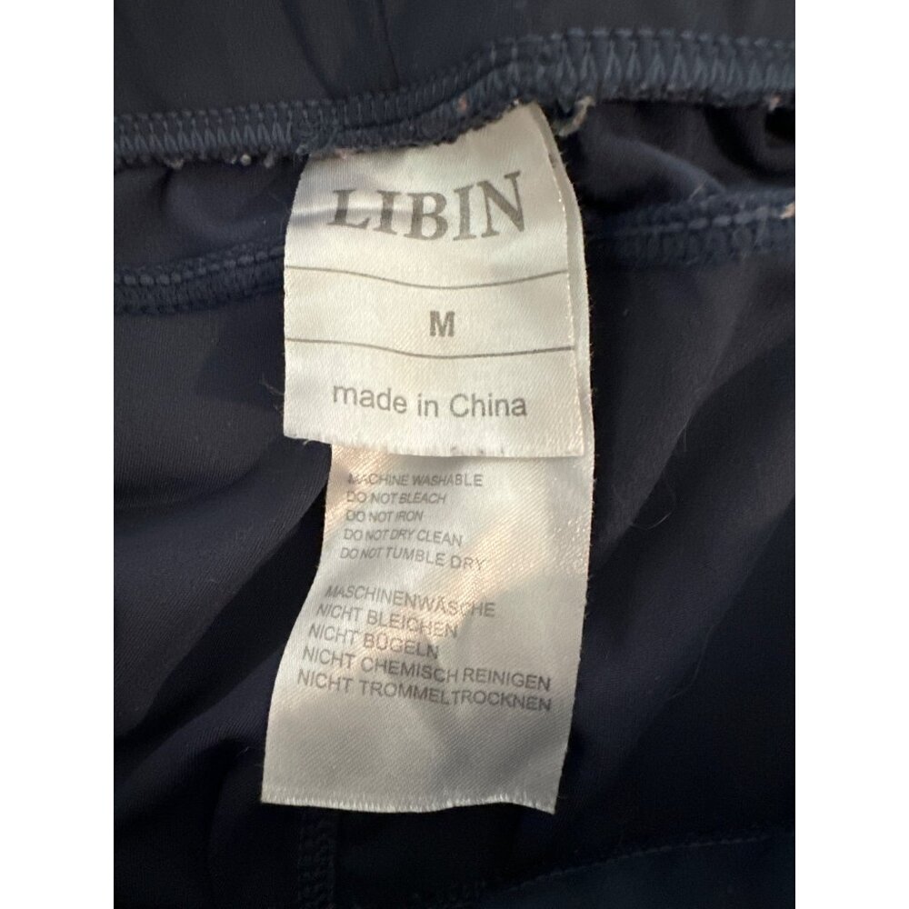Libin Womens Pants Sz M Navy Joggers Pockets Athleisure Sporty Comfy Stretch Lux - Picture 5 of 10